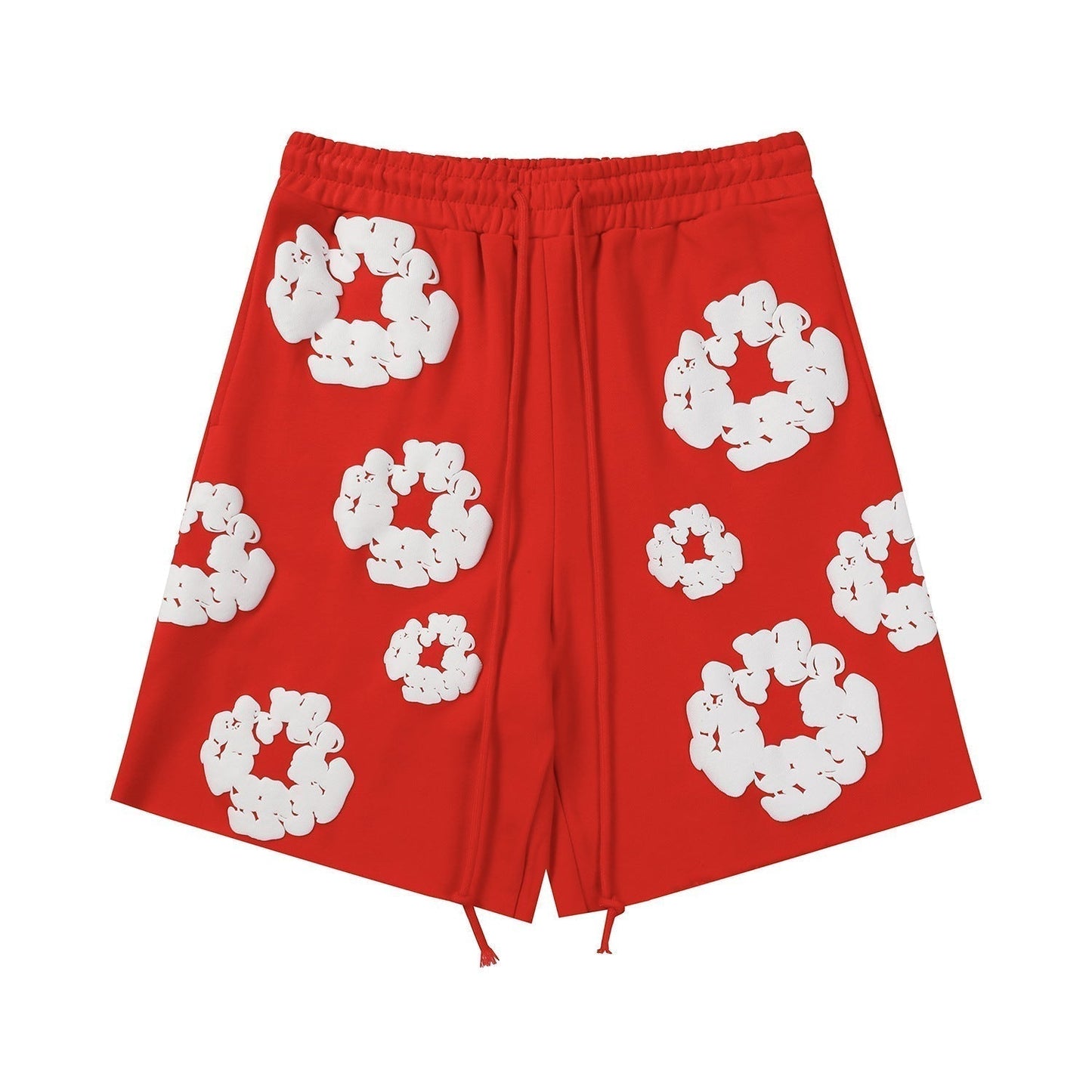 Denim Tears Outfit:T-shirt/Shorts (Separate Purchase Options) Puff Print Short Sleeve T-shirt Loose Couple Shorts Suit