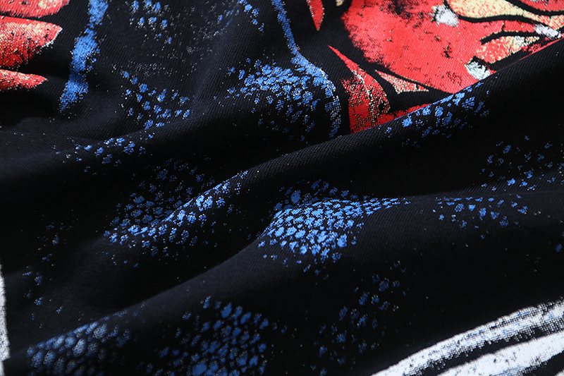 HS Washed Black Distressed Graphic T-Shirt ¡ª detail