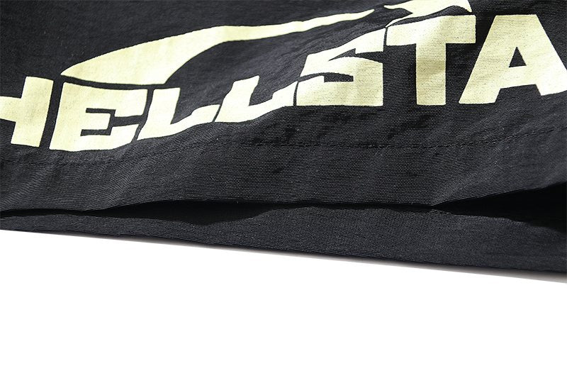 HS Cream Graphic Black Shorts ¡ª detail
