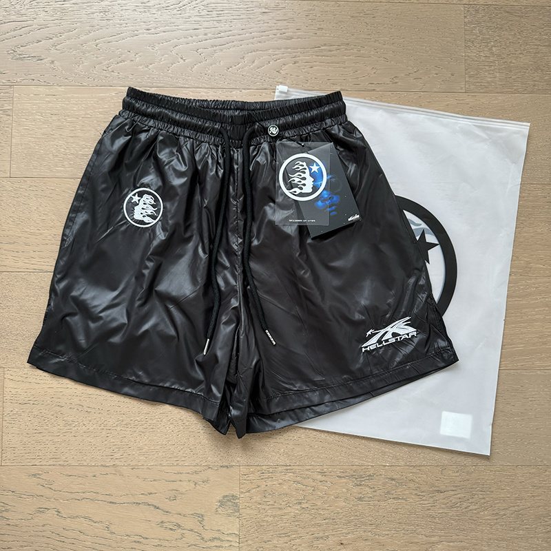 HS Black Embroidered Graphic Shorts ¡ª context