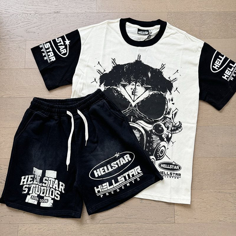HS Washed Black Graphic Sweat Shorts ¡ª context