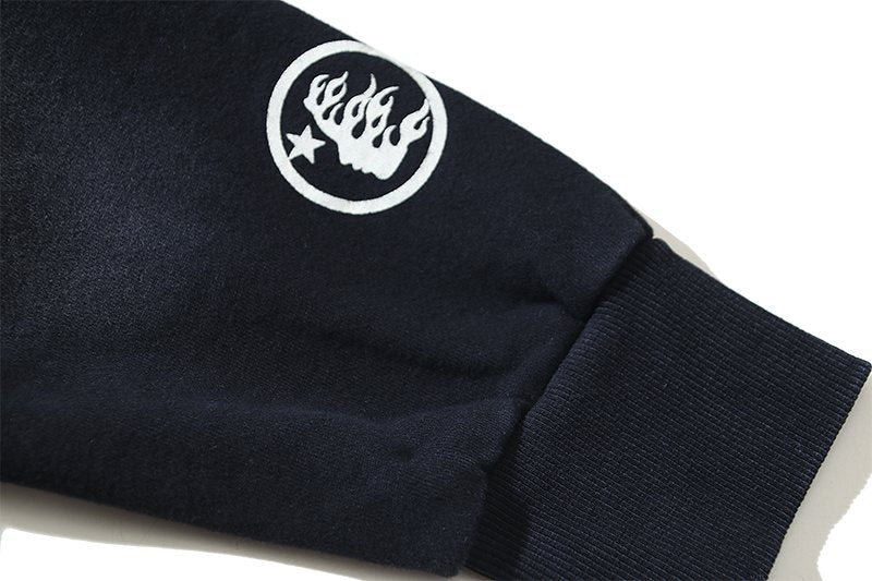 HS Washed Face Flame Graphic Hoodie ¡ª detail