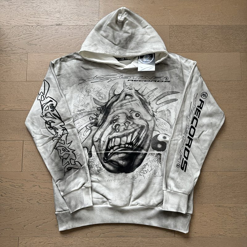 HS Records Graphic Washed Hoodie ¡ª context