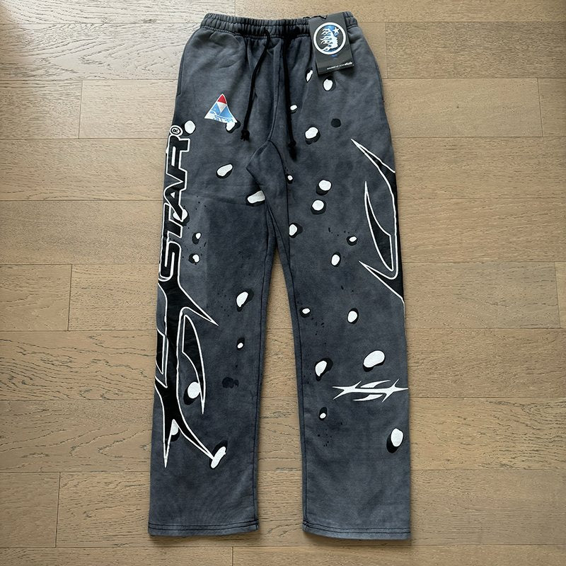 HS Washed Dark Gray Graphic Sweatpants ¡ª context