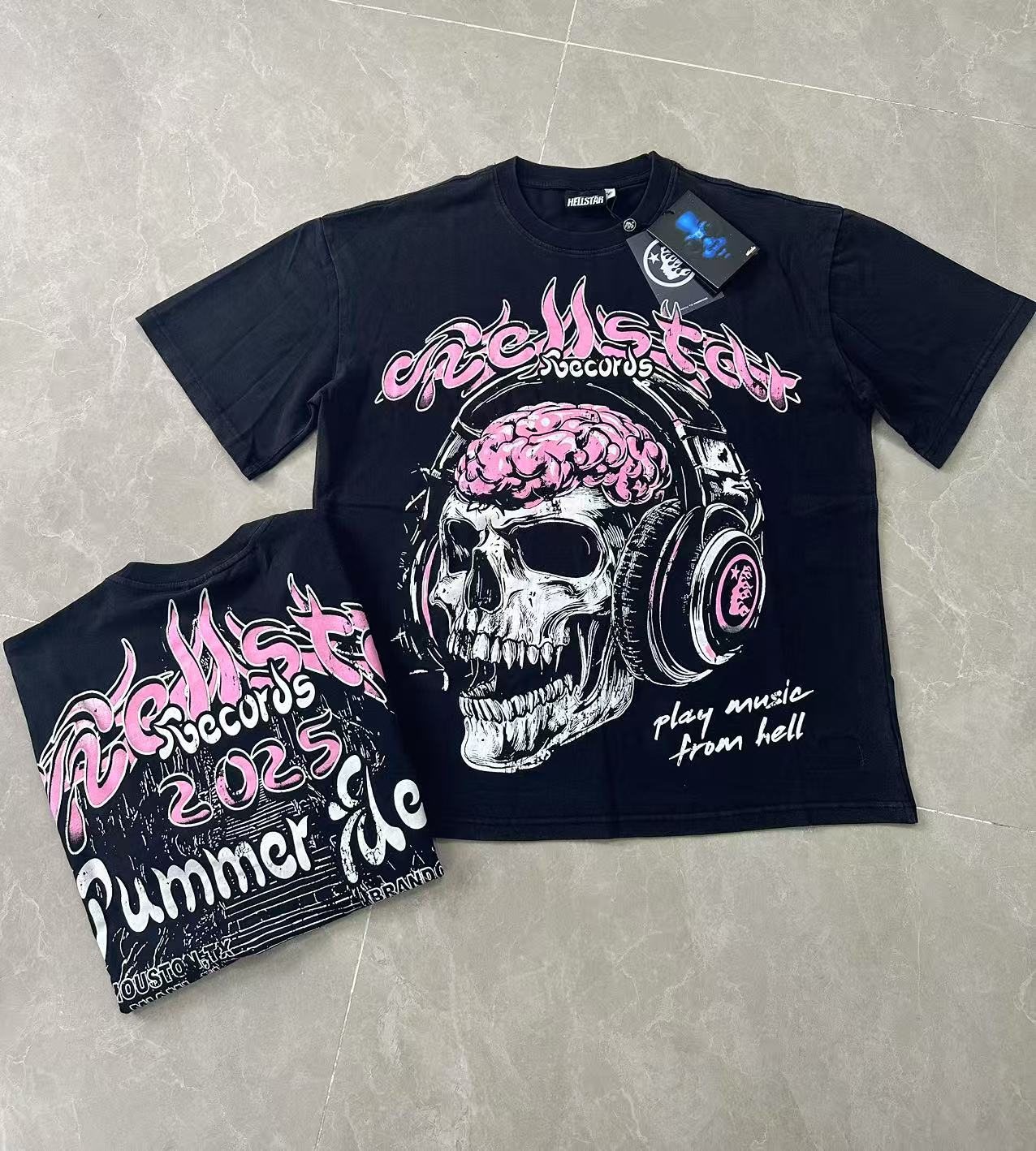 HS Skull & Headphones Graphic T-Shirt ¡ª context