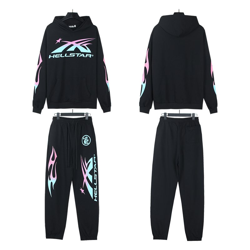 HS Side Flame Hoodie & Jogger Set ¡ª front