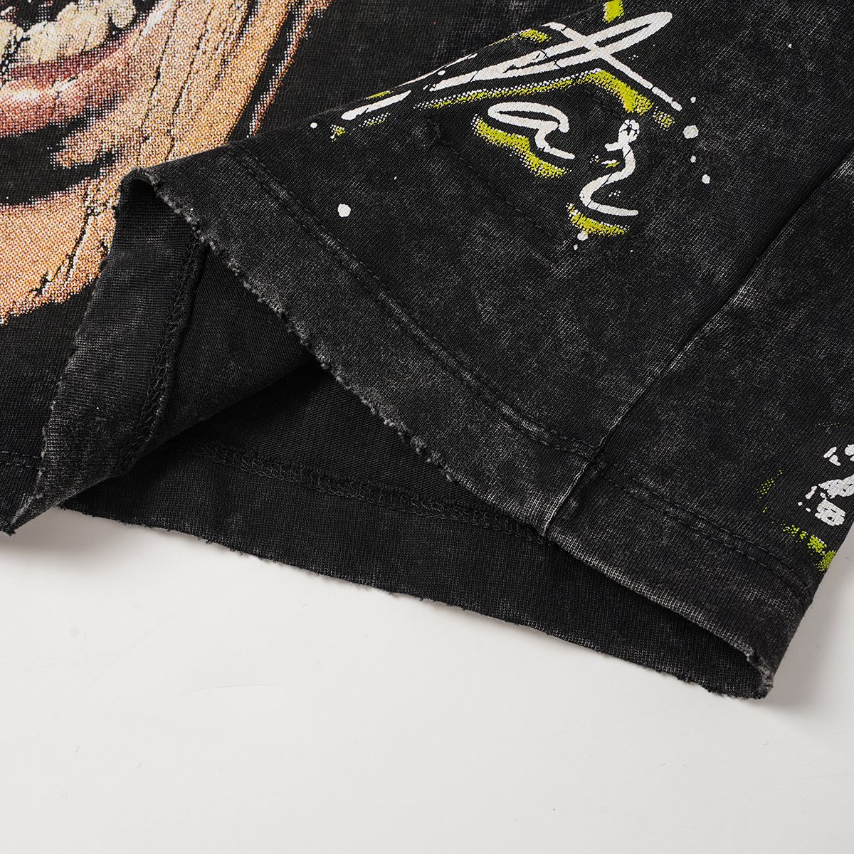 HS Made in the South Washed Black Graphic T-Shirt ¡ª fabric_closeup