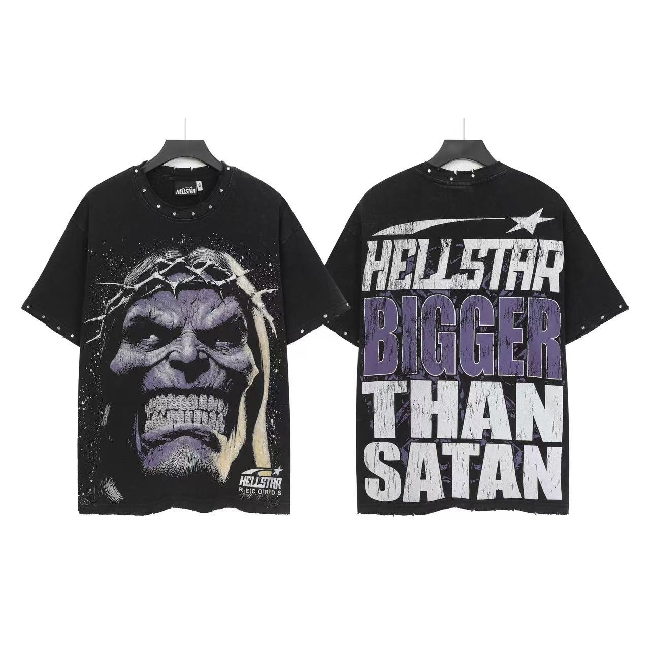 HS Bigger Than Satan Face Graphic T-Shirt ¡ª front