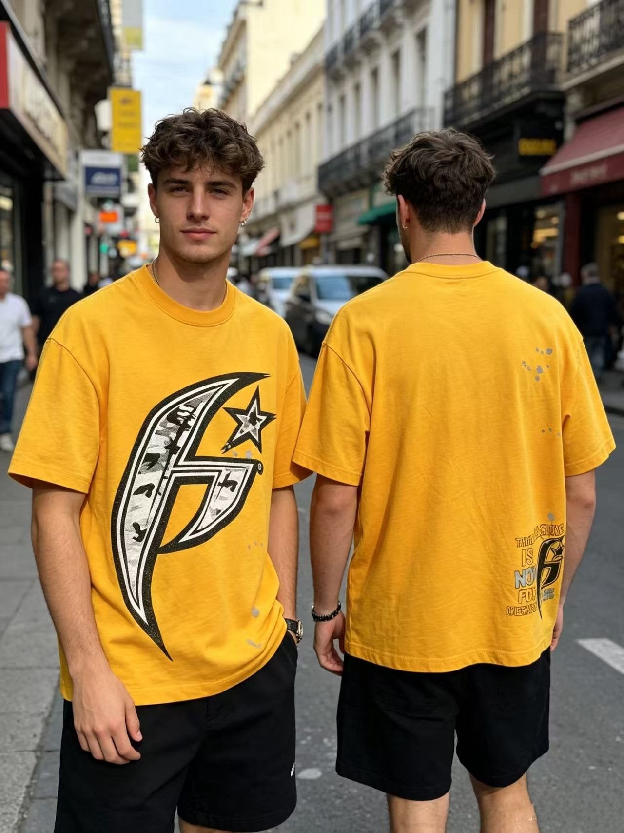 HS No Guts No Glory Yellow Graphic T-Shirt ¡ª context
