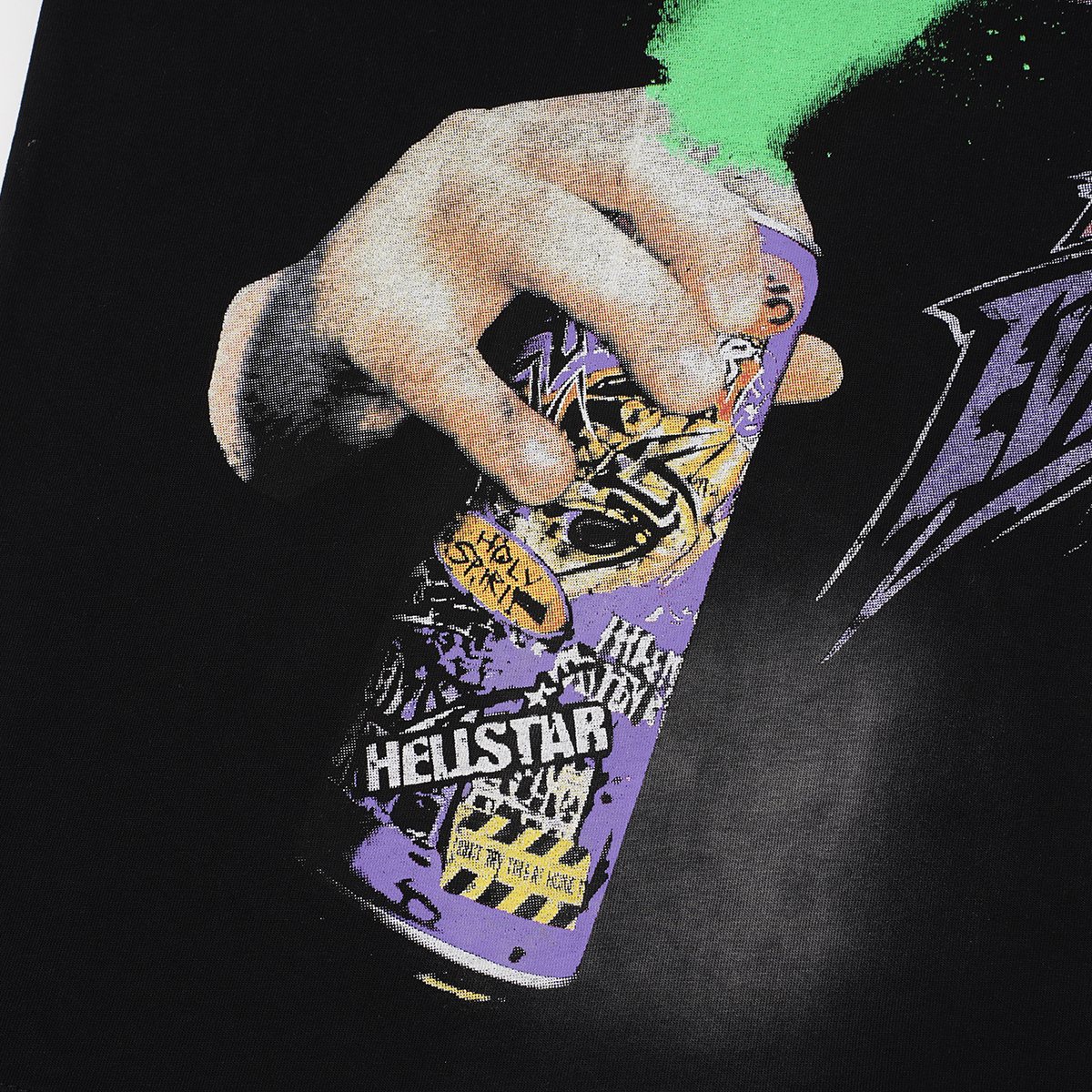 HS Washed Black Front & Back Graphic T-Shirt ¡ª detail