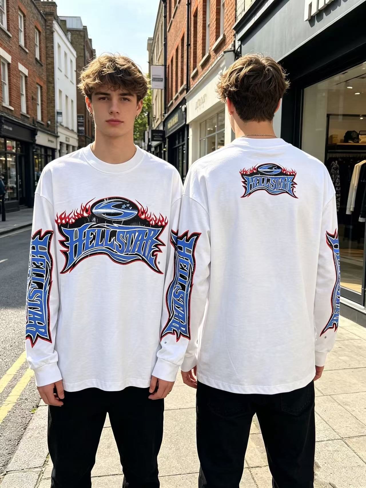 HS Flame Graphic Long-Sleeve T-Shirt ¡ª context