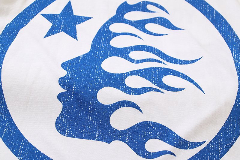 HS White Blue Graphic Short-Sleeve T-Shirt ¡ª detail