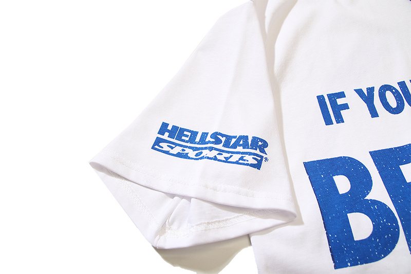 HS White Blue Graphic Short-Sleeve T-Shirt ¡ª detail