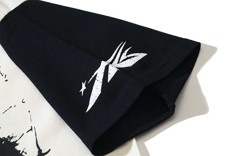 HS 777 Face Graphic Contrast T-Shirt ¡ª detail