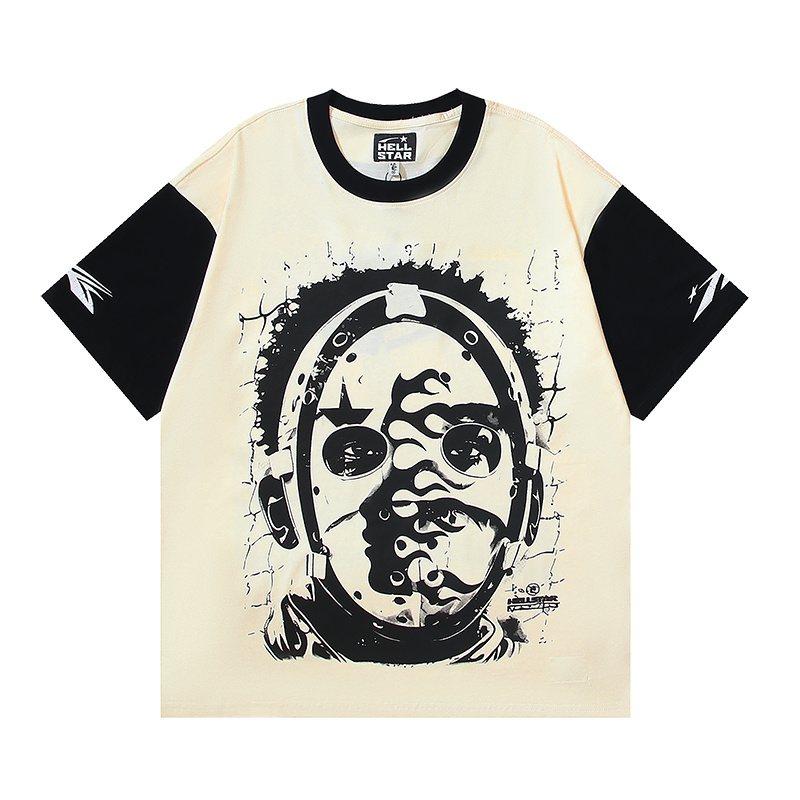 HS 777 Face Graphic Contrast T-Shirt ¡ª hero