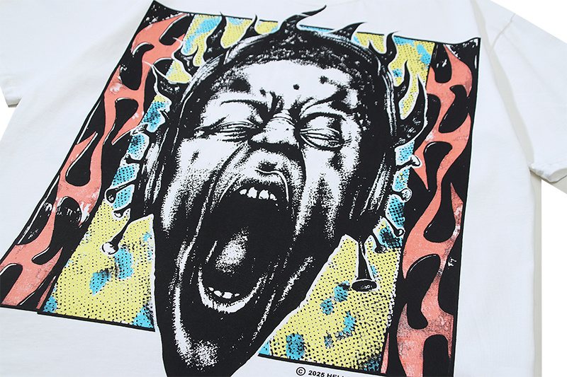 HS Screaming Face Graphic T-Shirt ¡ª detail