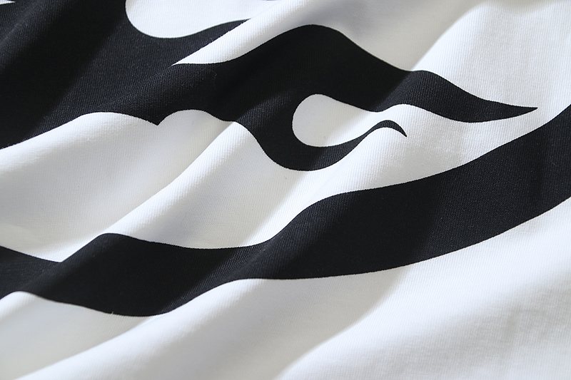 HS White Flame Graphic Short-Sleeve T-Shirt ¡ª detail