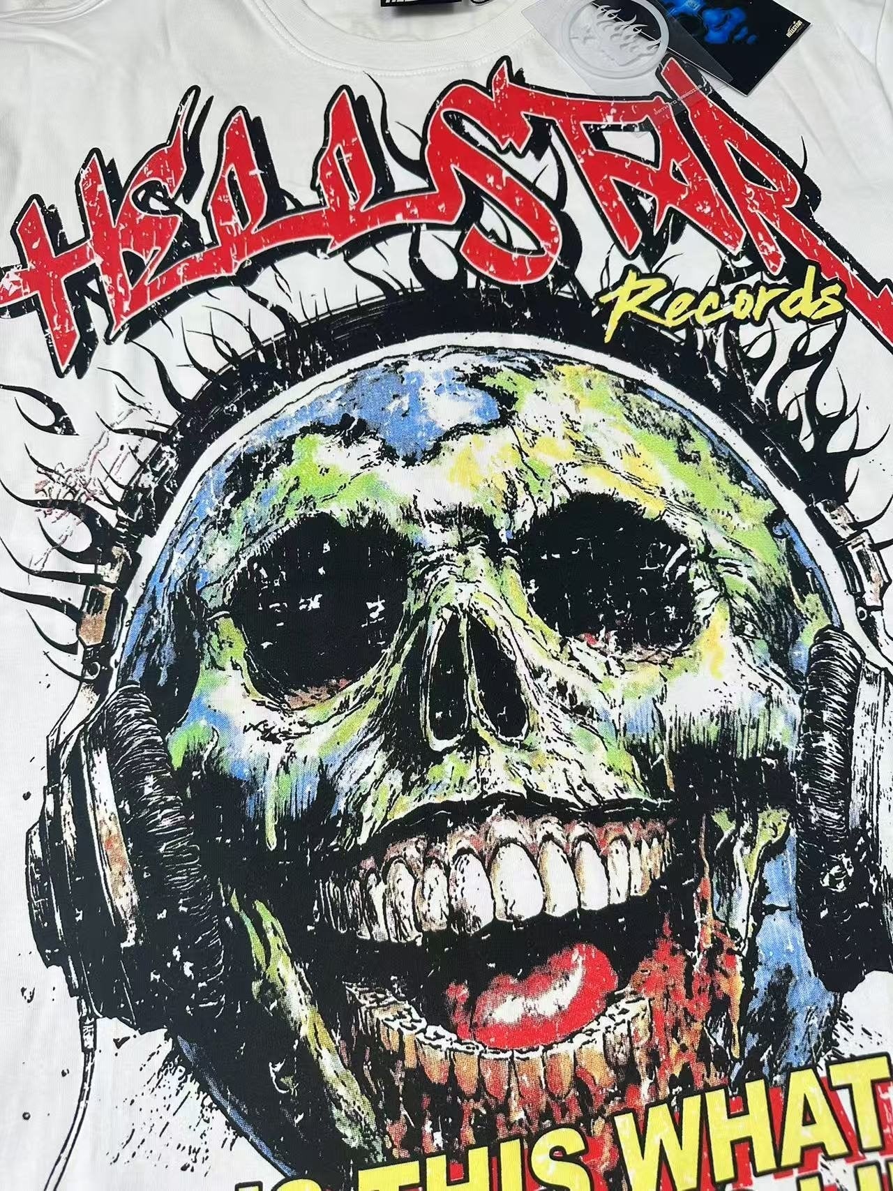 HS Skull Records Graphic T-Shirt ¡ª detail