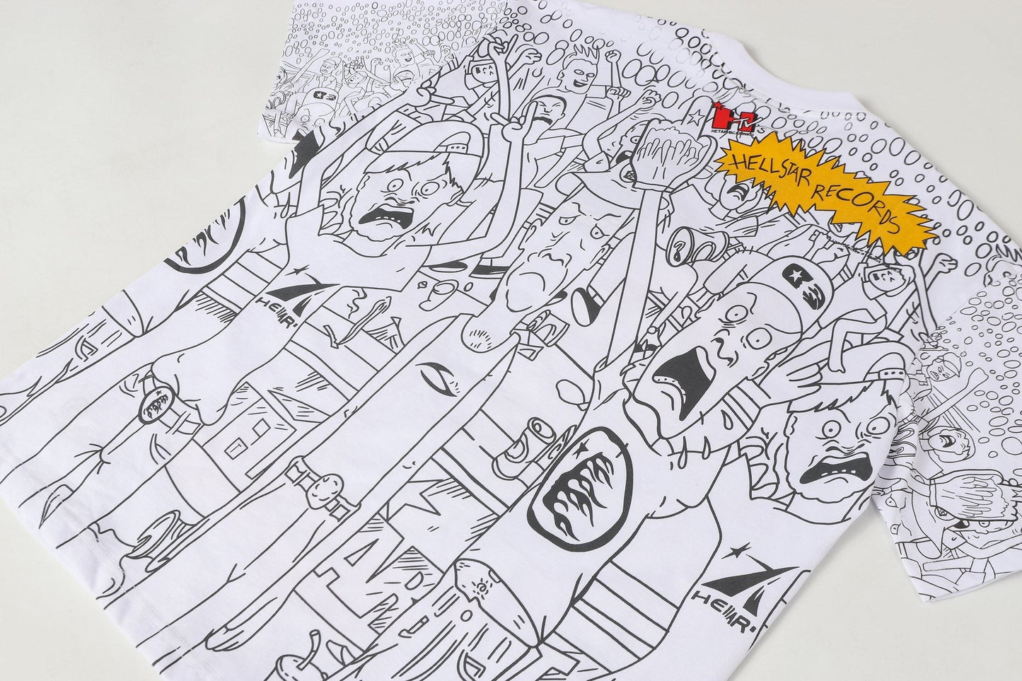 HS Cartoon Heads Graphic T-Shirt ¡ª detail