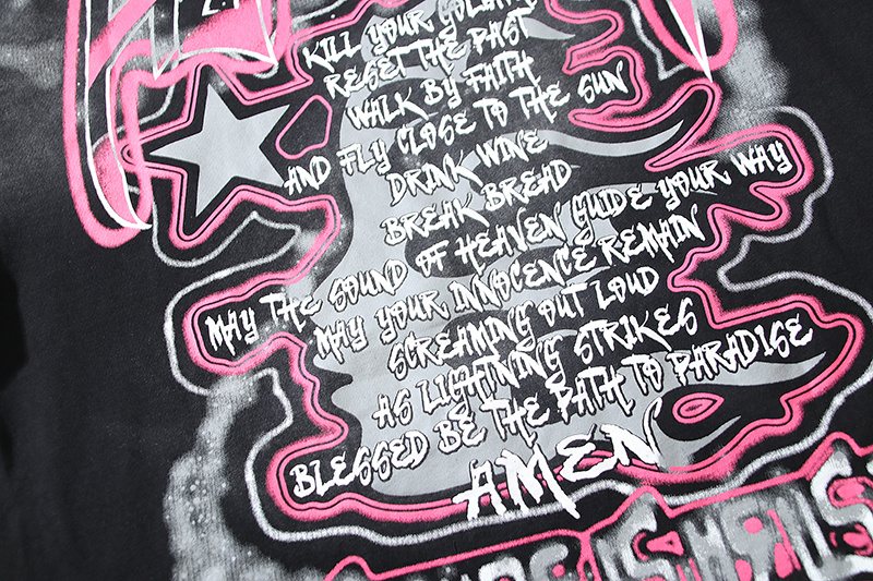 HS Washed Black Graphic T-Shirt ¡ª detail