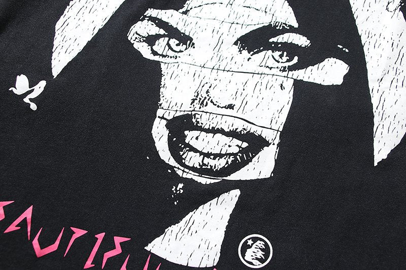 HS Pink & White Graphic Short-Sleeve T-Shirt ¡ª detail