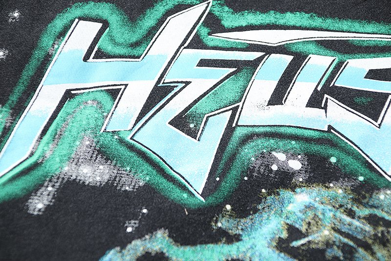 HS Washed Black Graphic Short-Sleeve T-Shirt ¡ª detail