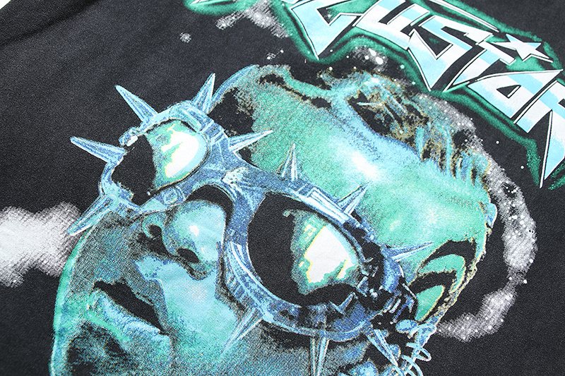 HS Washed Black Graphic Short-Sleeve T-Shirt ¡ª detail