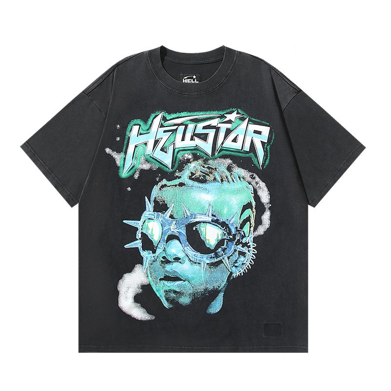 HS Washed Black Graphic Short-Sleeve T-Shirt ¡ª front