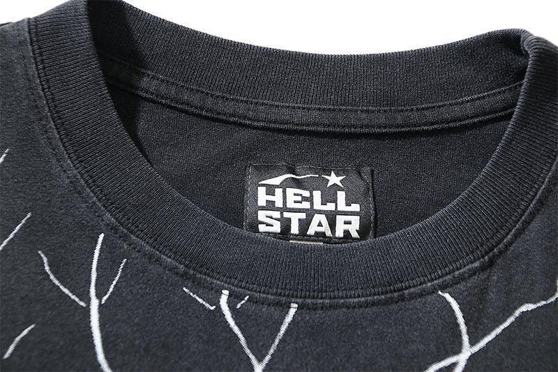 HS Skull Face Lightning Graphic T-Shirt ¡ª neck_label