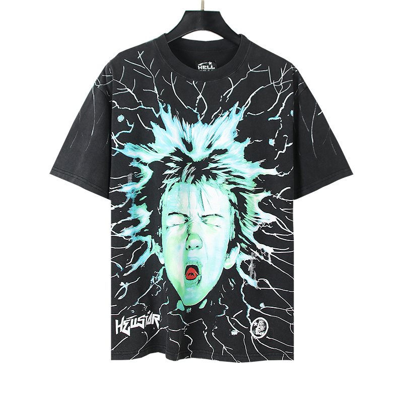 HS Skull Face Lightning Graphic T-Shirt ¡ª hero