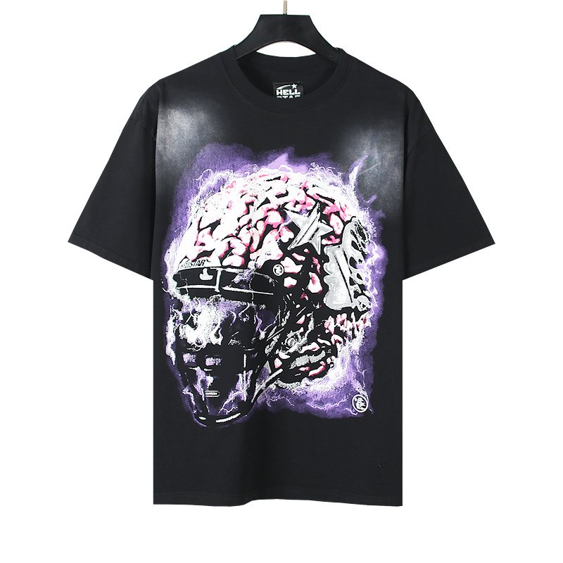 HS Helmet and Cracked Lightning Graphic T-Shirt ¡ª hero