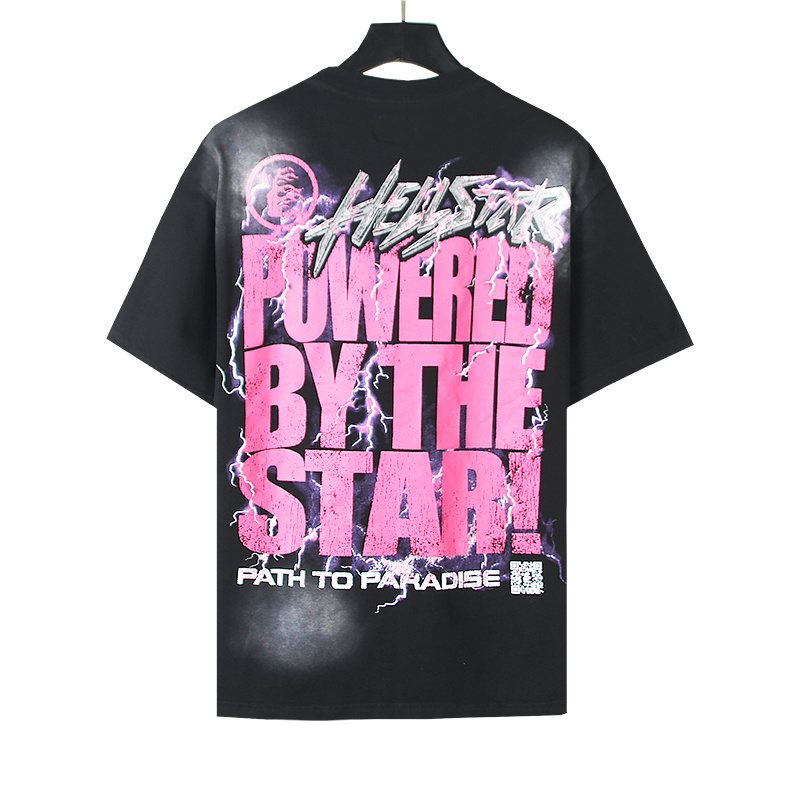 HS Helmet and Cracked Lightning Graphic T-Shirt ¡ª back