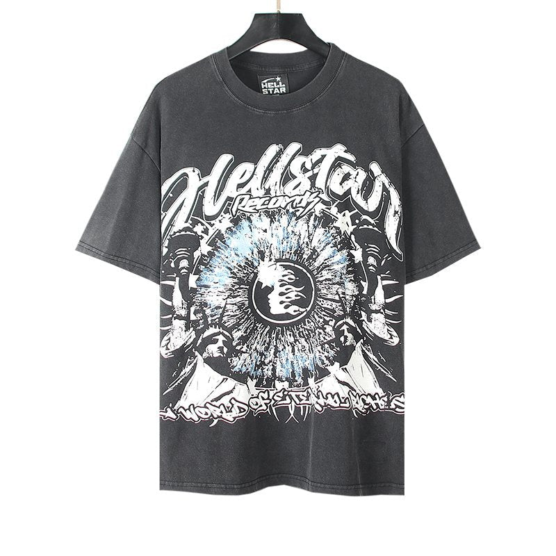 HS The World Is Yours Washed Black Graphic T-Shirt ¡ª front
