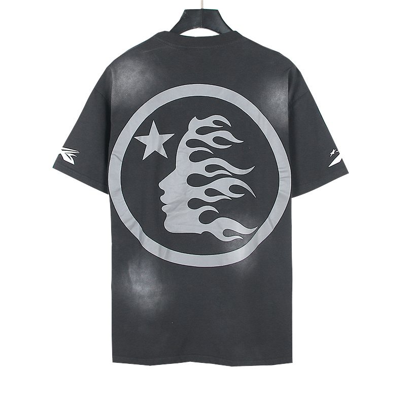 HS Distressed Star & Flame Graphic T-Shirt ¡ª back