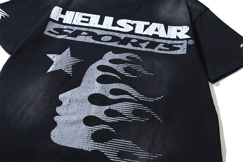HS Distressed Star & Flame Graphic T-Shirt ¡ª detail