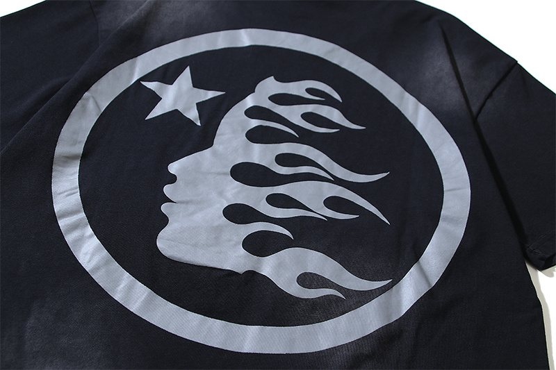 HS Distressed Star & Flame Graphic T-Shirt ¡ª detail
