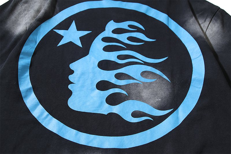 HS Blue Flame Star Graphic T-Shirt ¡ª detail