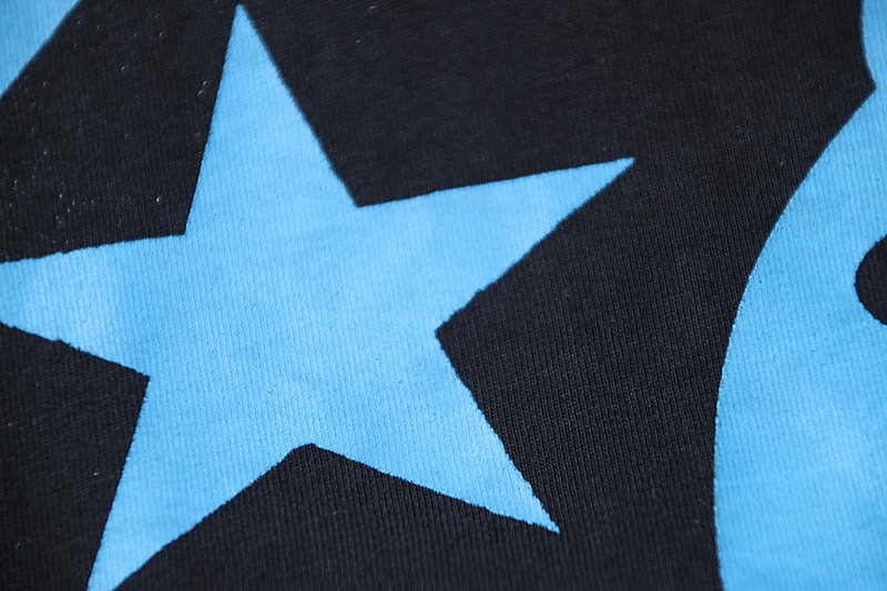 HS Blue Flame Star Graphic T-Shirt ¡ª detail