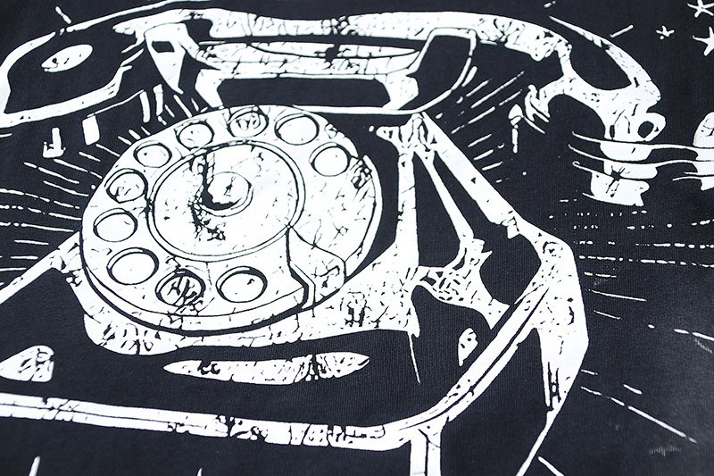 HS Black Front and Back Graphic T-Shirt ¡ª detail