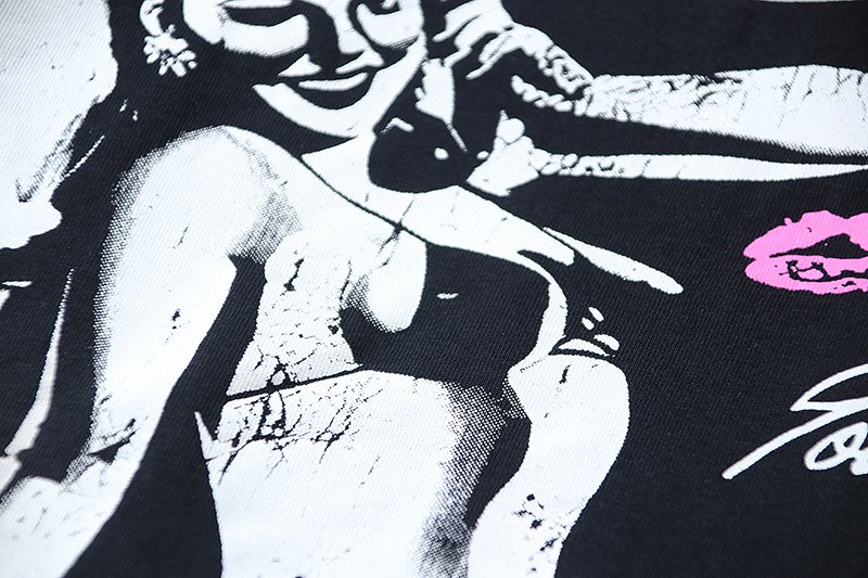 HS Black Front and Back Graphic T-Shirt ¡ª detail