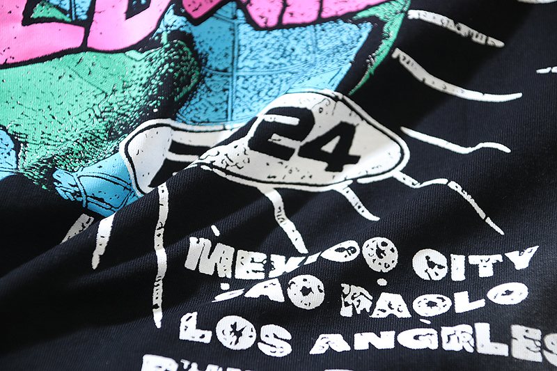 HS Worldwide 2024 Globe Graphic Short-Sleeve T-Shirt ¡ª fabric_closeup