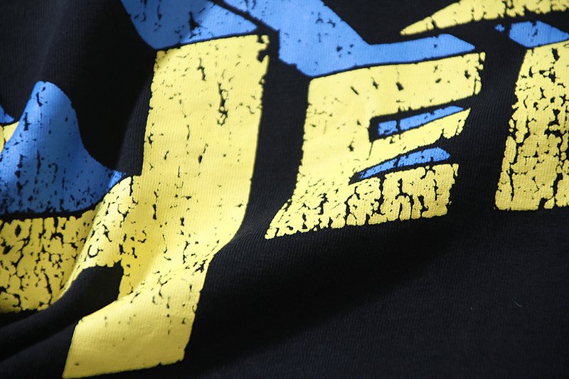 HS Washed Black Distressed Graphic T-Shirt ¡ª detail