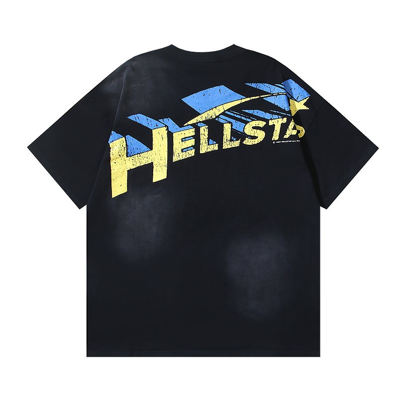 HS Washed Black Distressed Graphic T-Shirt ¡ª back