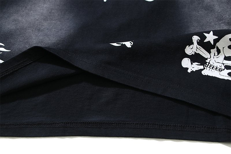 HS Flaming Skull Graphic T-Shirt ¡ª detail