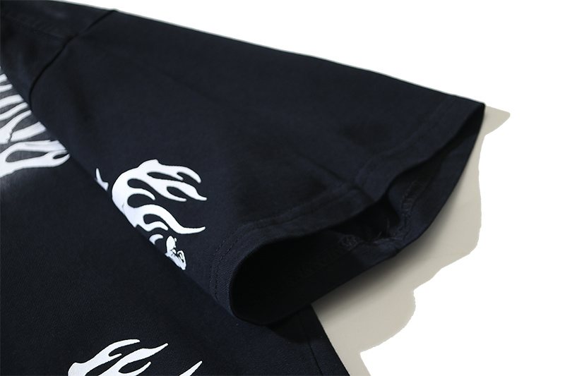 HS Flaming Skull Graphic T-Shirt ¡ª detail