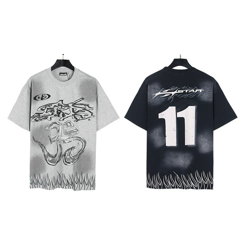 HS Flame Hem Graphic T-Shirt ¡ª comparison