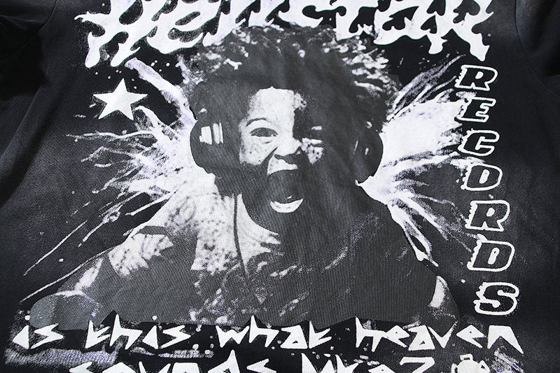 HS Washed Portrait Graphic T-Shirt ¡ª detail
