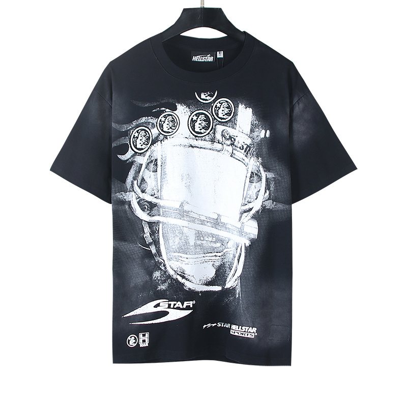HS Distressed Helmet Motorcycle Graphic T-Shirt ¡ª front