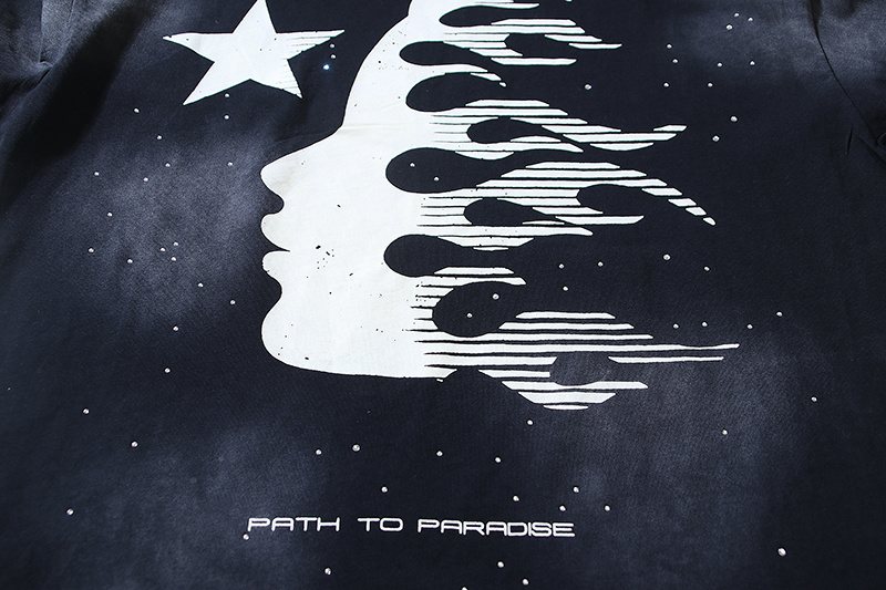 HS Path to Paradise Celestial Graphic T-Shirt ¡ª fabric_closeup