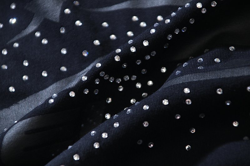 HS Rhinestone Flame Star Graphic T-Shirt ¡ª detail